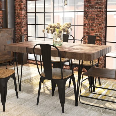 table dining okemah farmhouse tables rustic wayfair kitchen furniture